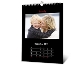 Calendrier photo mural A3 Noir par myPIX