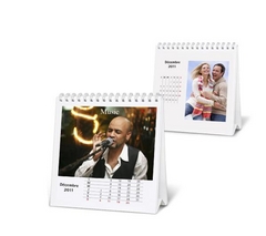 Calendrier photo de bureau, blanc, par myPIX