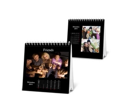 Calendrier photo de bureau, noir, par myPIX