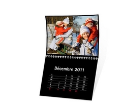 Calendrier photo deux volets, noir, par myPIX